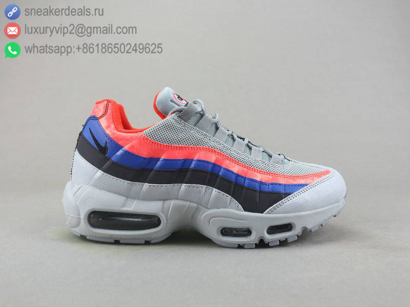 NIKE AIR MAX 95 ESSENTIAL GREY RED BLUE MEN RUNNING SHOES